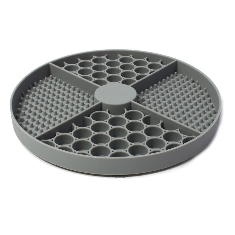 Pet Supplies Silicone Licking Mat Cat Slow Feeder With Suction Cup Slow Feeding Pad Dog Licking Pad Anxiety-relieving Utensils GRAY