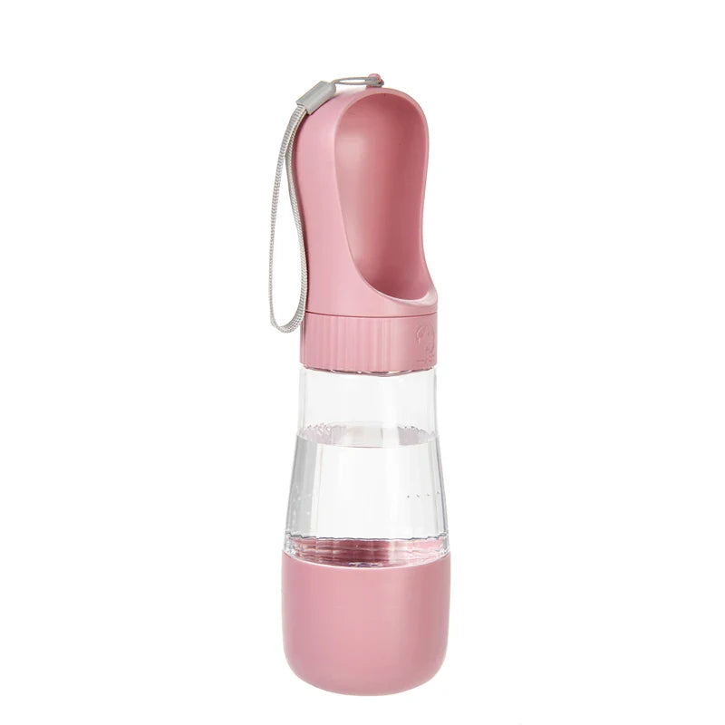 Portable 2-in-1 Dog Water Bottle with Food Container – Travel Pet Water Dispenser for Small to Large Dogs & Cats Pink Water and Food China Mainland