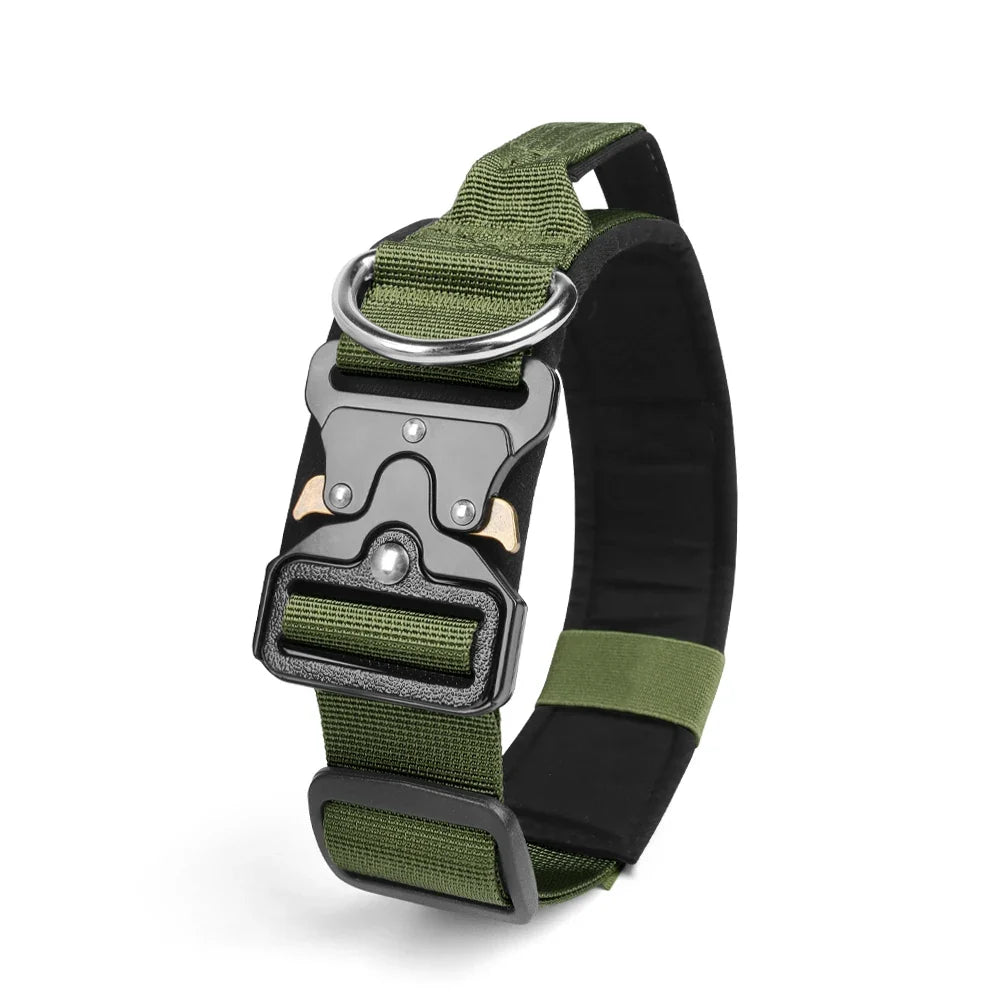 Tactical Dog Collar for Medium to Large Dogs 8 Colors Pet Collar Durable Comfortable Harness for Training And Control Green China Mainland