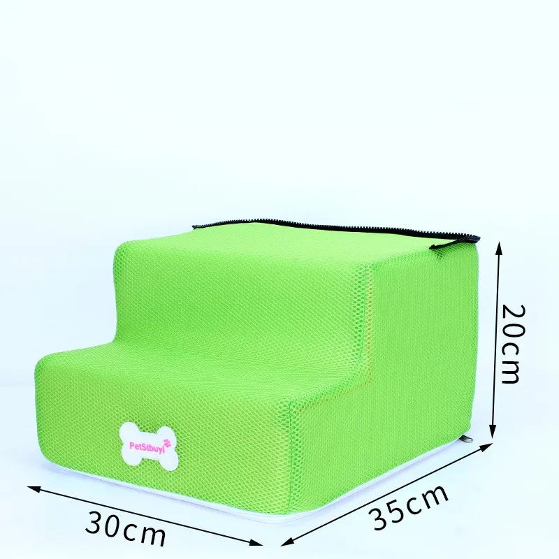 3-Step Pet Stairs for Small Dogs and Cats - Removable Washable Non-Slip Ramp Ladder two floors 4 China Mainland