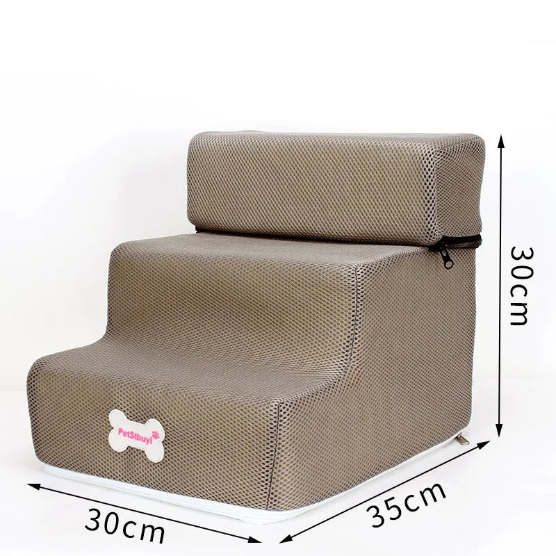 3-Step Pet Stairs for Small Dogs and Cats - Removable Washable Non-Slip Ramp Ladder three floors 6 China Mainland