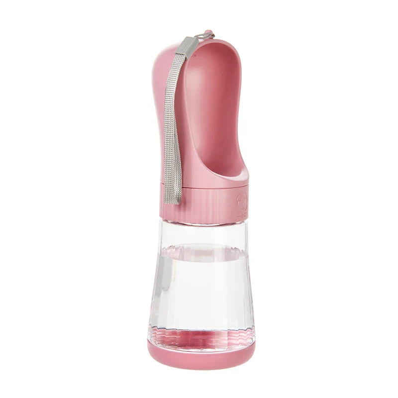 Portable 2-in-1 Dog Water Bottle with Food Container – Travel Pet Water Dispenser for Small to Large Dogs & Cats Pink 330ML Water China Mainland