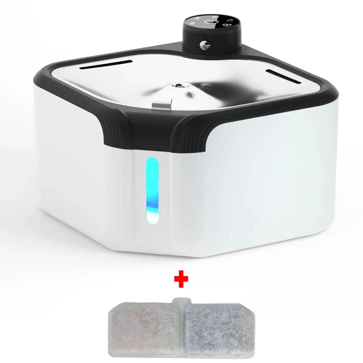 Wireless Automatic Cat Water Fountain 3600mAh 2800ML Pet Water Dispenser For Dog Cat Infrared Sensor Smart Pet Drinkier Fountain Black and white
