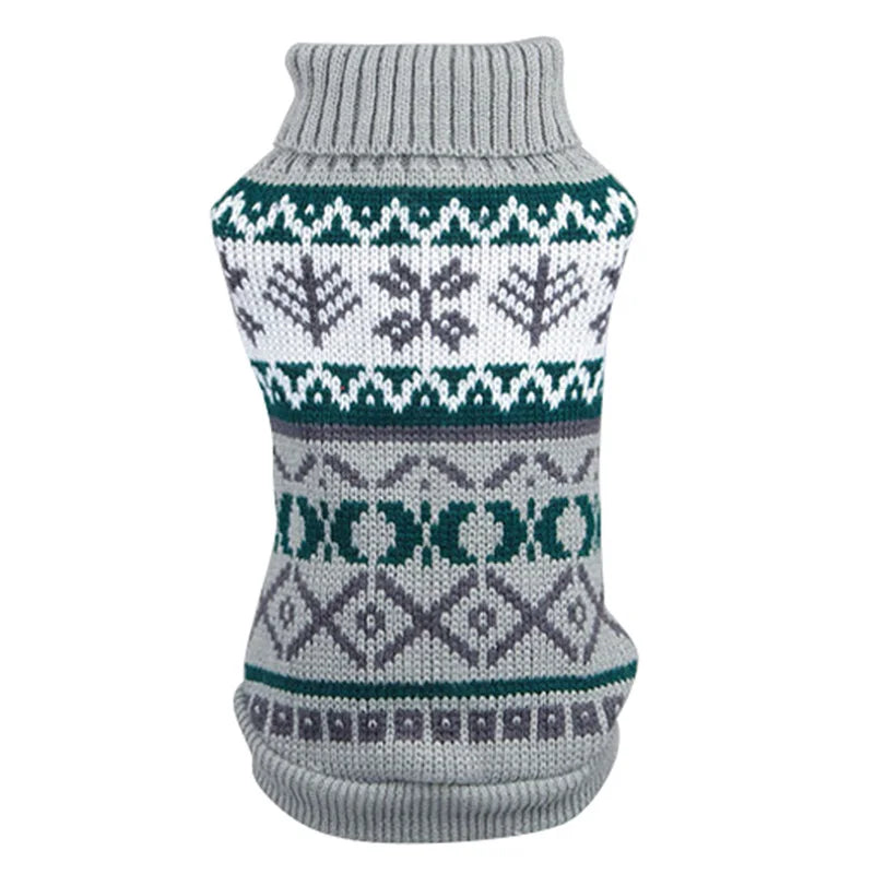 Dog Sweater Warm Knitting Crochet Clothes for Dog Chihuahua Dachsh Classic for Autumn Winter 100% Cotton All Seasons Solid Doagk GRAY