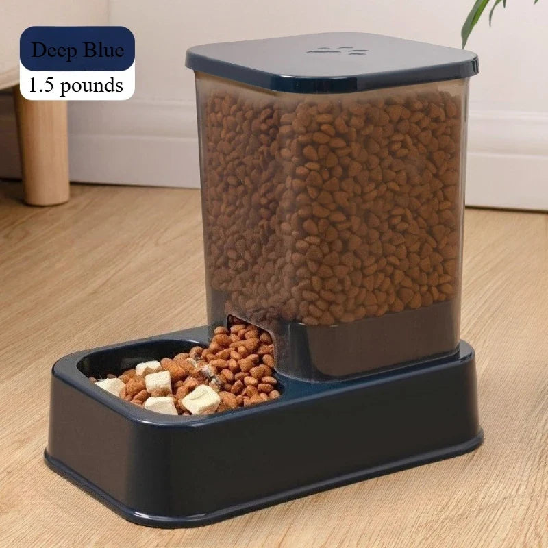 Automatic Cat and Dog Feeder with Drinker - Pet Food Bowl and Drinker Set,Smart Portion Control for Cat and Dog,Without Battery 1set - 1pc feeder