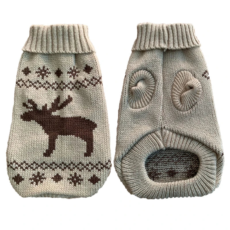 Warm Knitted Pet Sweater – Winter Dog & Cat Coat for Small & Medium Dogs (Chihuahua, Yorkie, French Bulldog) B