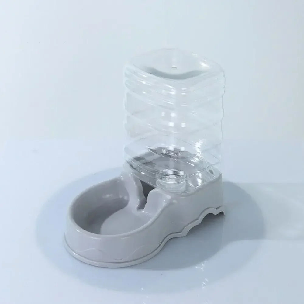 Automatic Pet Feeder & Water Fountain 3.8L (128 fl oz) PP Food Dispenser for Cats & Dogs gray-Waterer