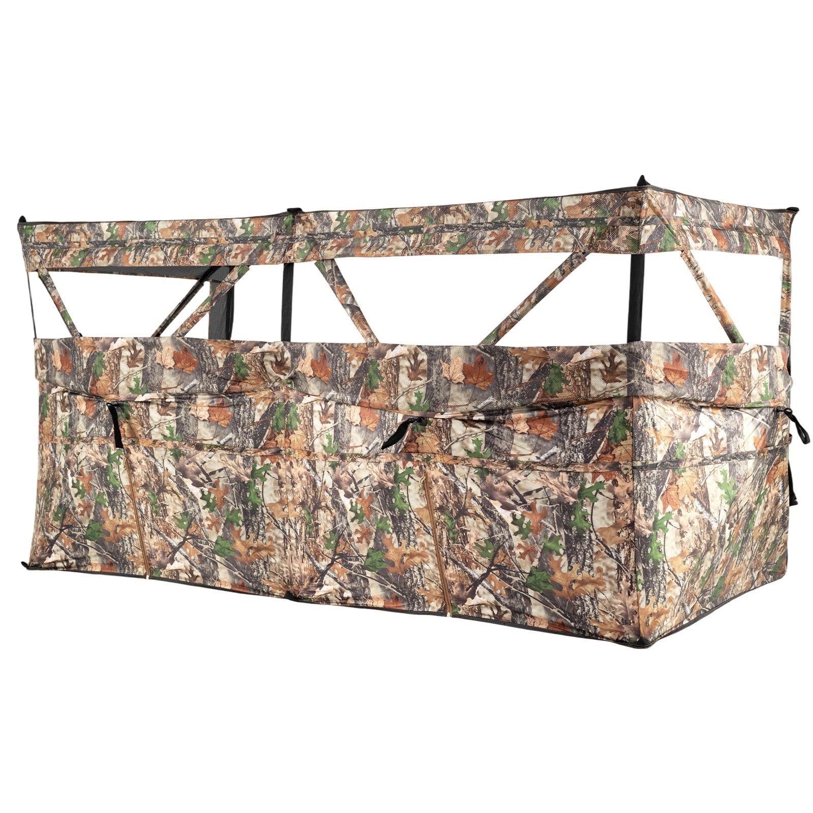See-Through Hunting Blind Panel with Dog Door Pop up Waterflow Blind for 1-3 People