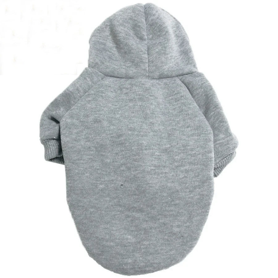 Warm Dog Hoodie Sweatshirt – Hooded Coat for Small, Medium & Large Dogs GRAY