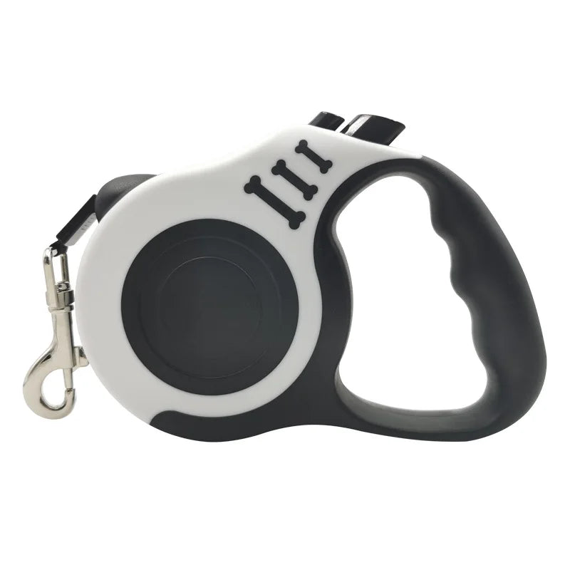 3m 5m Dog Leash Strong Nylon Puppy Lead For Small Medium Large Dogs Cats Automatic Retractable Durable Yorkshire Pet Supplies WHITE