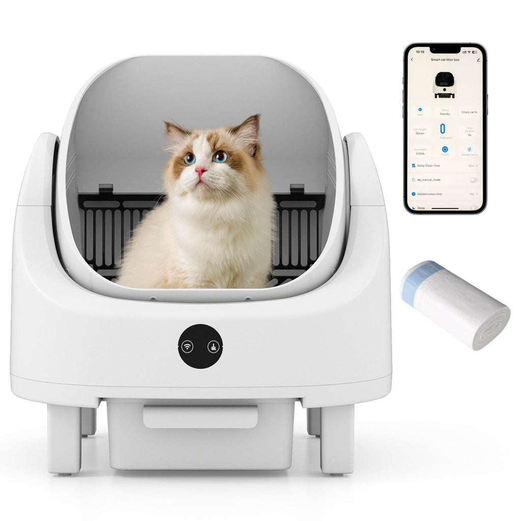 Self-Cleaning Cat Litter Box with APP Control & Open Top Default Title