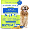 Senior Dog Multivitamin Powder 12-in-1 Joint Brain Digestion Immune 30 Scoops Senior Daily 30 Scoops