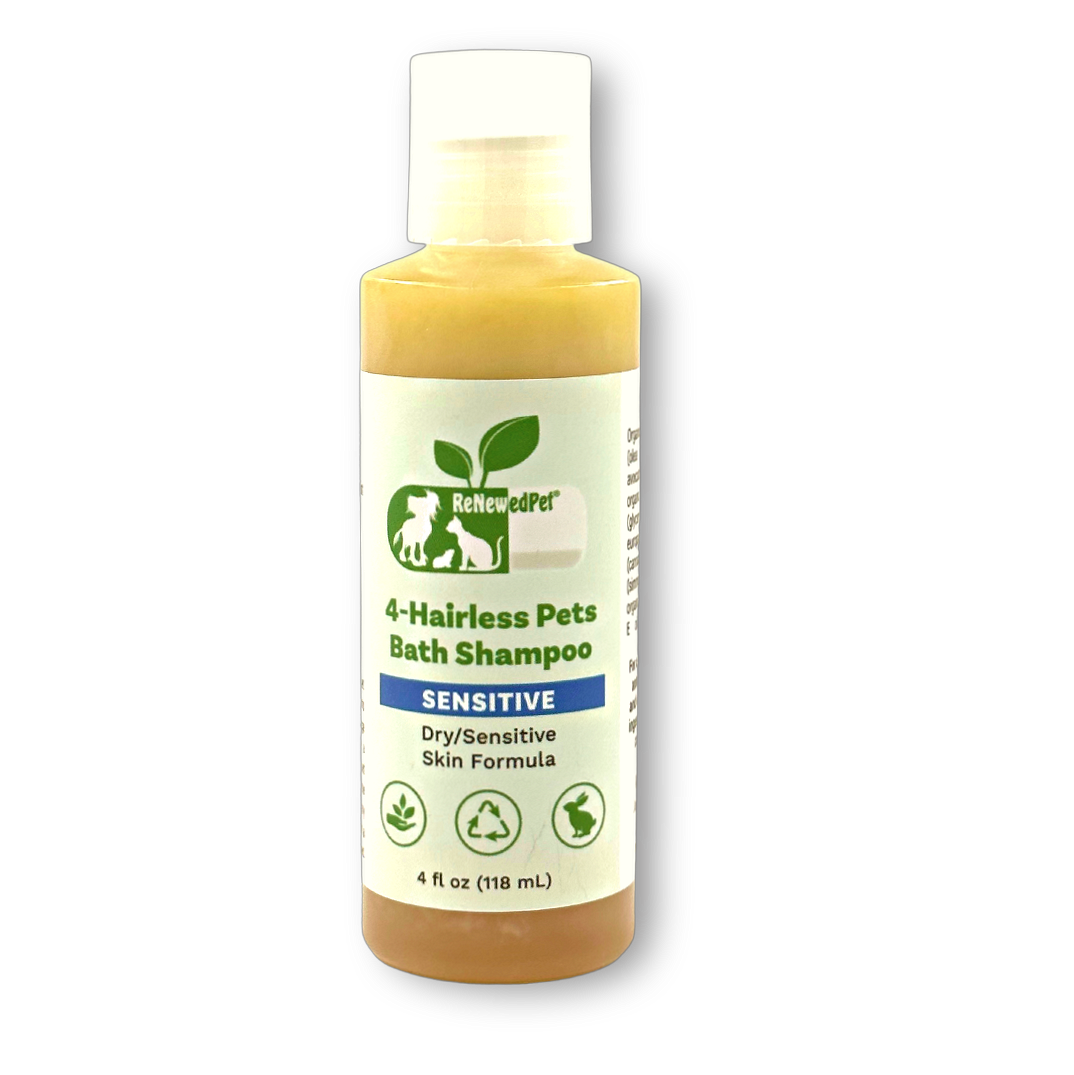 4-FURRY PETS 2-IN-1 *SENSITIVE SHAMPOO + CONDITIONER HALF SIZE 4 OZ. ($3.23 oz.)