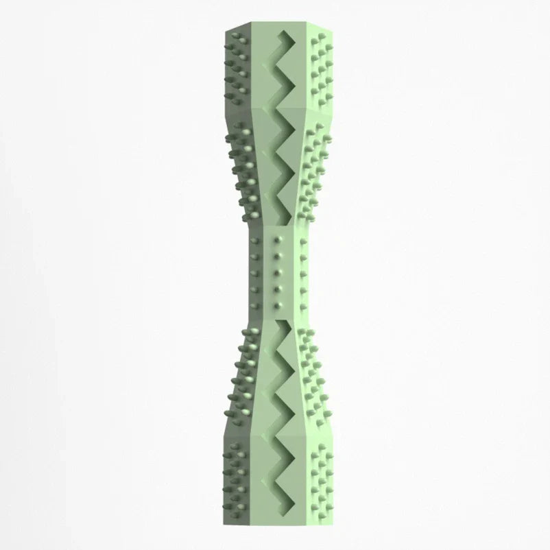 TPR Dog Chew Stick Bite-Resistant Treat-Dispensing Teeth Cleaning Toy green