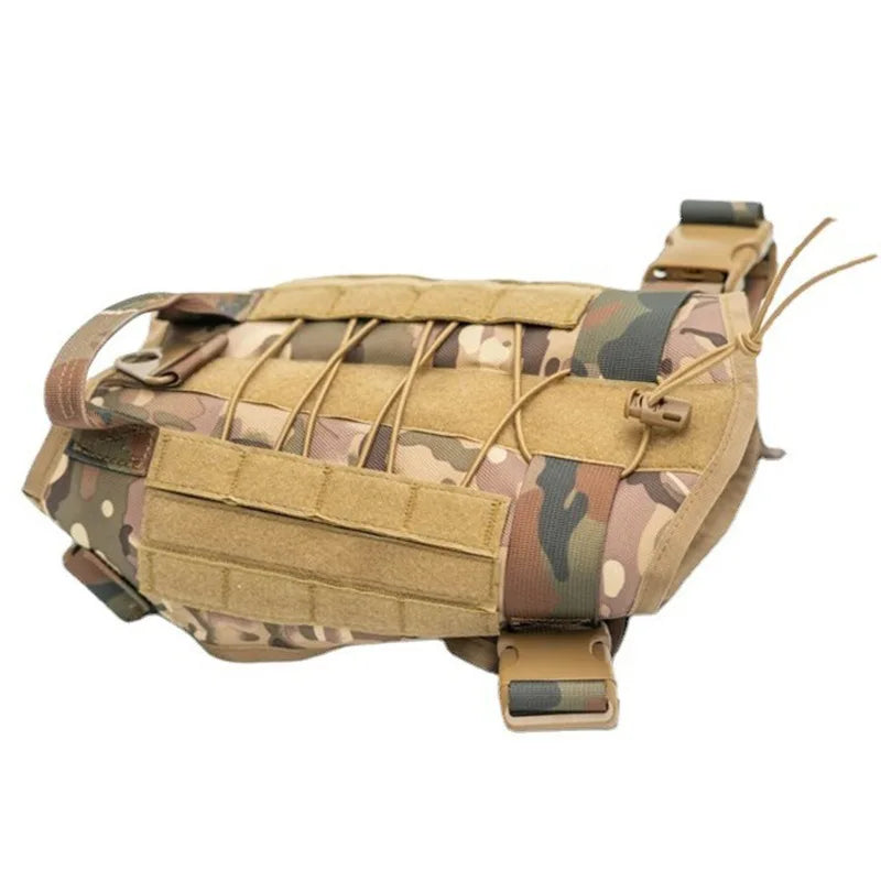 Tactical Dog Harness Military Training Padded Quick Release Vest Pet Training Dog Harness For Set Small Medium Large Dogs CP camouflage