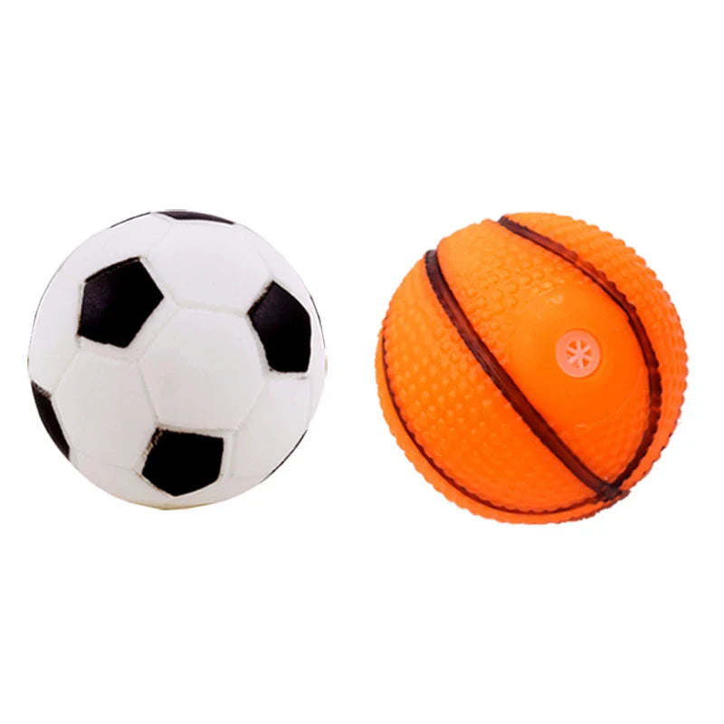 1-Pack Squeaky Dog Ball Toy 6 cm (2.36 in) Rubber Chew Toy for Small Dogs and Puppies Ball Set 1 1pcs random color China Mainland