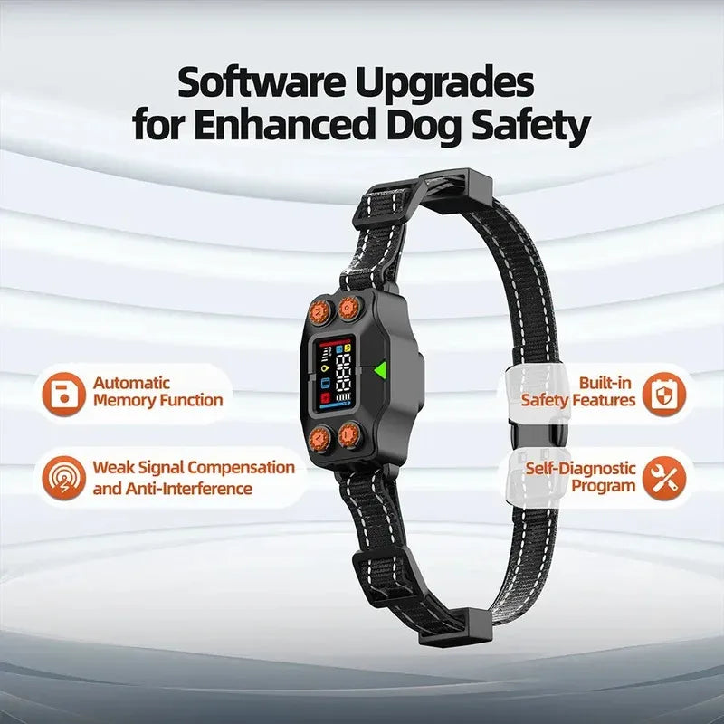 New Upgrade Smart GPS Wireless Dog Fence, Pet Training Collar,Electronic Fence,Invisible Virtual Outdoor Waterproof OLED Screen