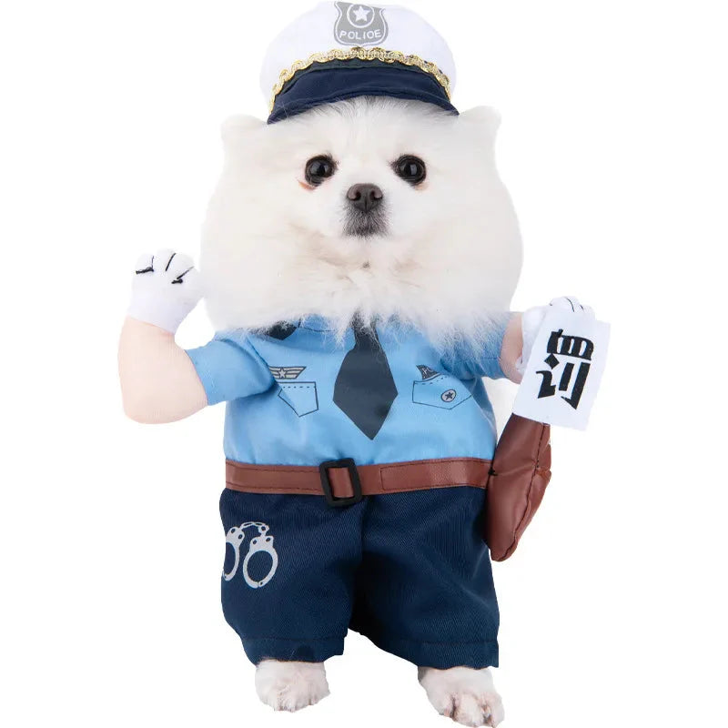 Halloween Dagger Pet Costume - Funny Knife-Holding Dog & Cat Standing Dress for Festival Dress-Up 2