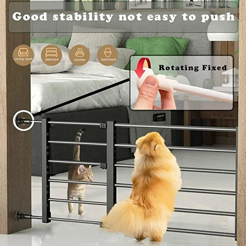 Pet Fence Barrier Gate Fence Cat & Dog Fence Indoor Fence For Medium & Small Dogs Prevents Dogs From Breaking Into Rooms