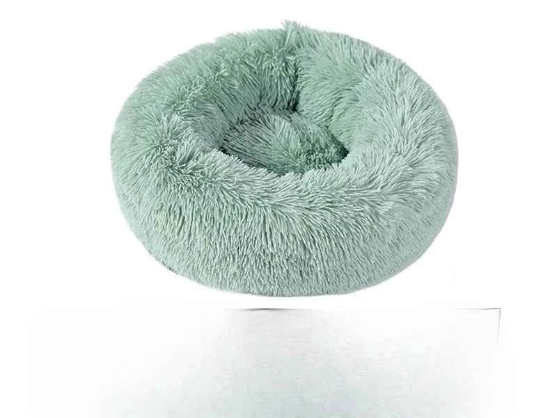 Calming Round Plush Pet Bed — Anxiety Relief for Dogs & Cats green 40cm