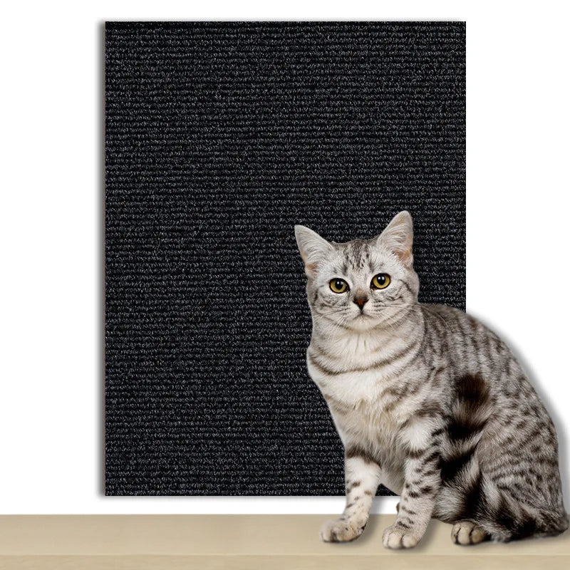 Anti Cat Scratch Sofa Protector | Self Adhesive Carpet Scratch Pad for Cats Black Default