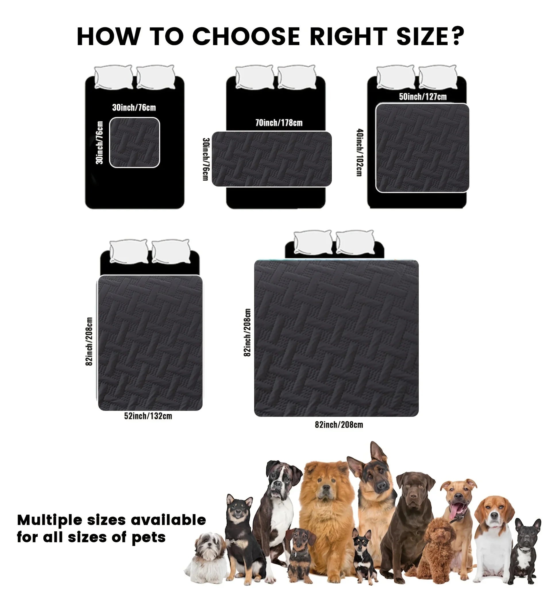 Brick Pattern Anti-Hair Pet Mat,Reversible Waterproof Dog Cushion,Washable Non-Slip Sofa Cover,Soft PU Foam Bed for Cats Dogs