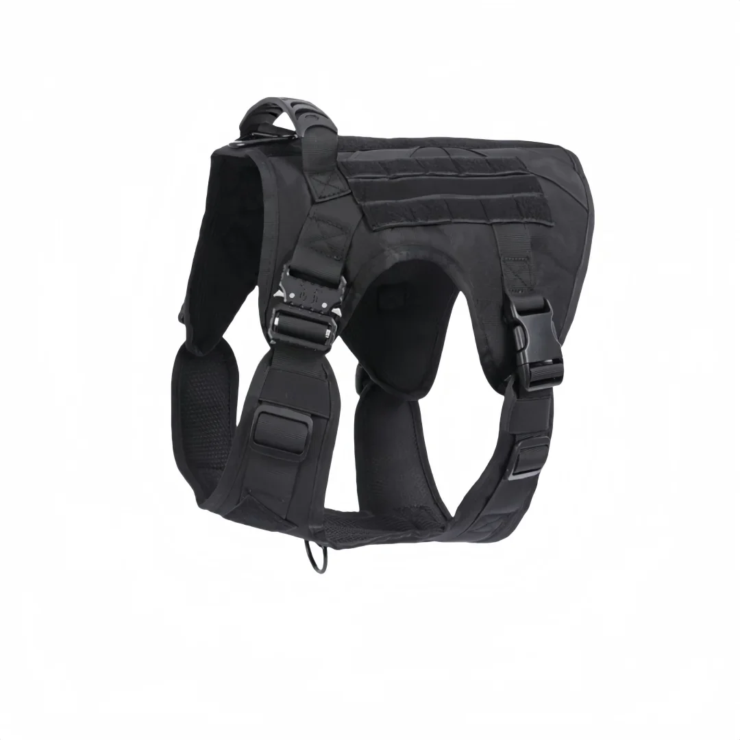 Tactical Military Vest Pet German Shepherd Golden Retriever Tactical Training Dog Harness and Leash Set For All Breeds Dogs Black Harness China Mainland