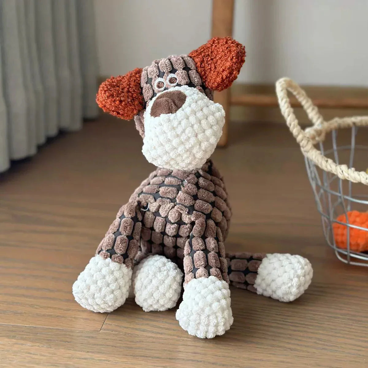 Donkey Plush Dog Toy with Squeaker – Interactive Chew & Fetch Toy for Small & Medium Dogs, 8.7–10.0 in (22–25.5 cm) Chocolate China Mainland