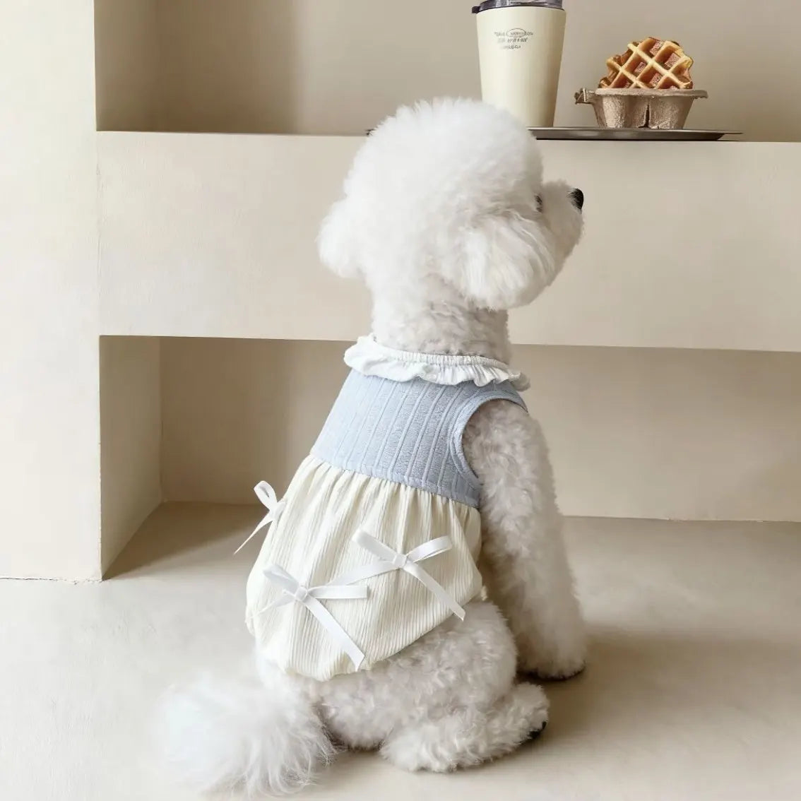 Dog Clothing Vest Puppy Kitten School Uniform Style Trendy Coat Clothes Outwear for Small Medium Dogs Cats A