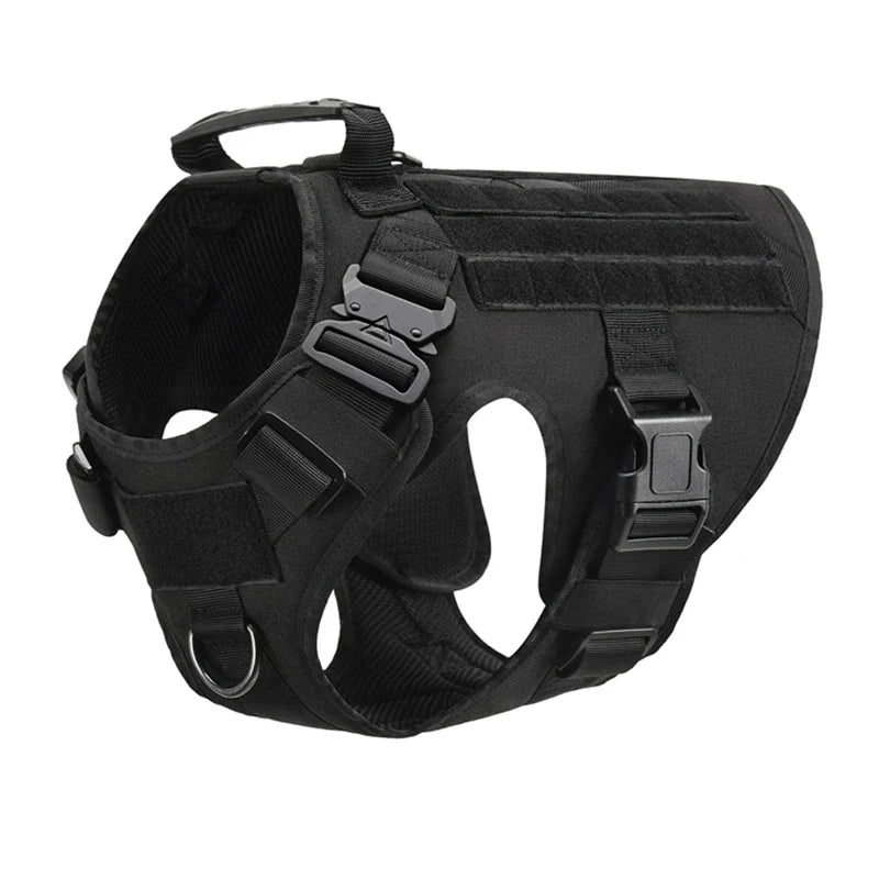 Tactical Military Vest Pet German Shepherd Golden Retriever Tactical Training Dog Harness and Leash Set For All Breeds Dogs Black Harness