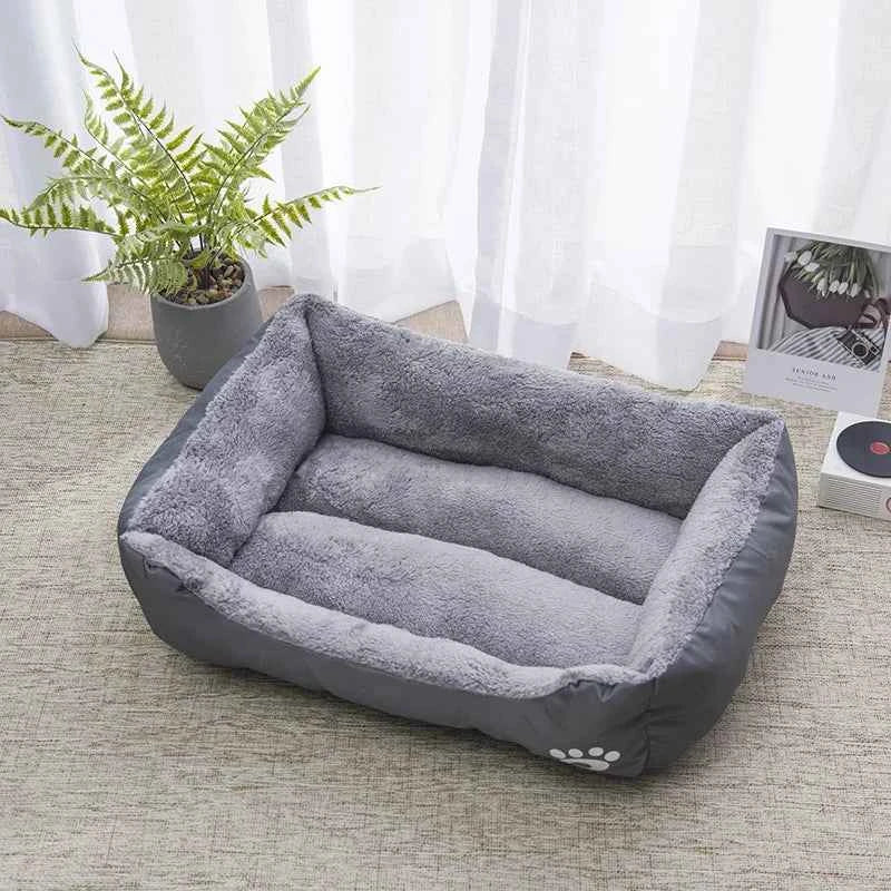 Color Square Winter Warm Pet Bed – Dog & Cat House Grey