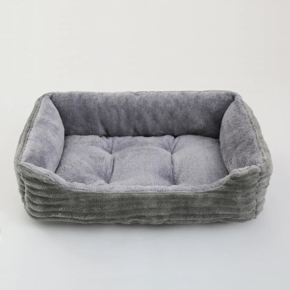 Plush Square Pet Bed for Dogs & Cats, Calming Kennel Sofa Cushion in Multiple Sizes (XS-XXL) cat dog bed 04
