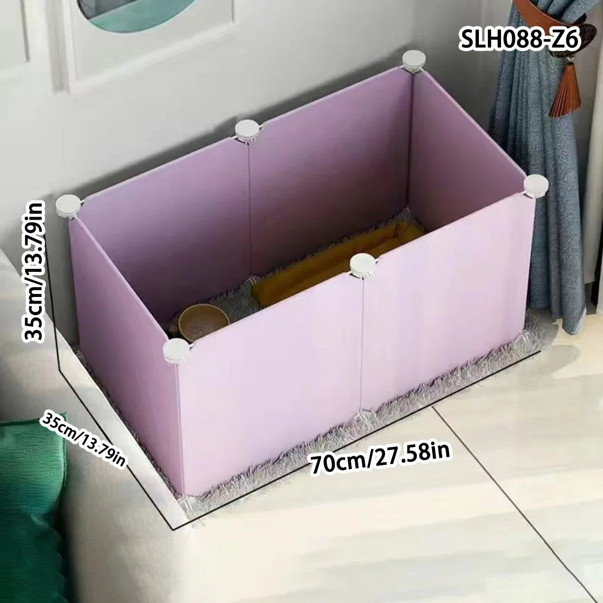 Dog Pet Fence Indoor Isolation Gate Dog Cage Small Dog Iron Guardrail Freely Combinable Cat and Dog Pet Fence Slh088-Z6