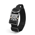 Adjustable Tactical Dog Collar with Metal Buckle Outdoor Walking Training Durable Nylon Collars for Medium Big Dogs Pet Supplies Black