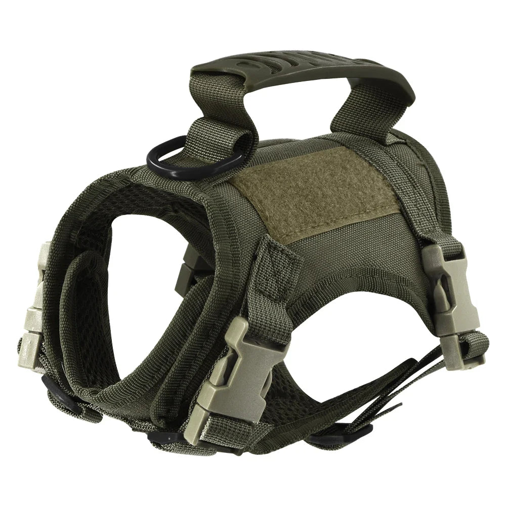Tactical Puppy Harness For Small Dogs Adjustable Cat Harnesses Vest For Military Service Dogs Training Kitten Cat Accessories Green harness