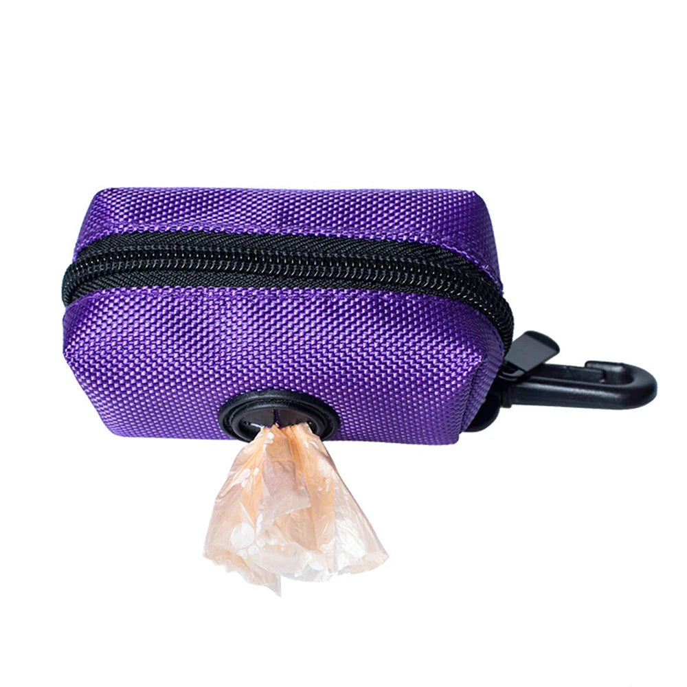 Portable Pet Waste Bag Dispenser — 1-Pack Dog Poop Bag Holder for Walks & Travel Purple