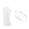 Soft Pet Finger Toothbrush | Dog Teeth Cleaning Breath Care Nontoxic Silicone 1pc-white