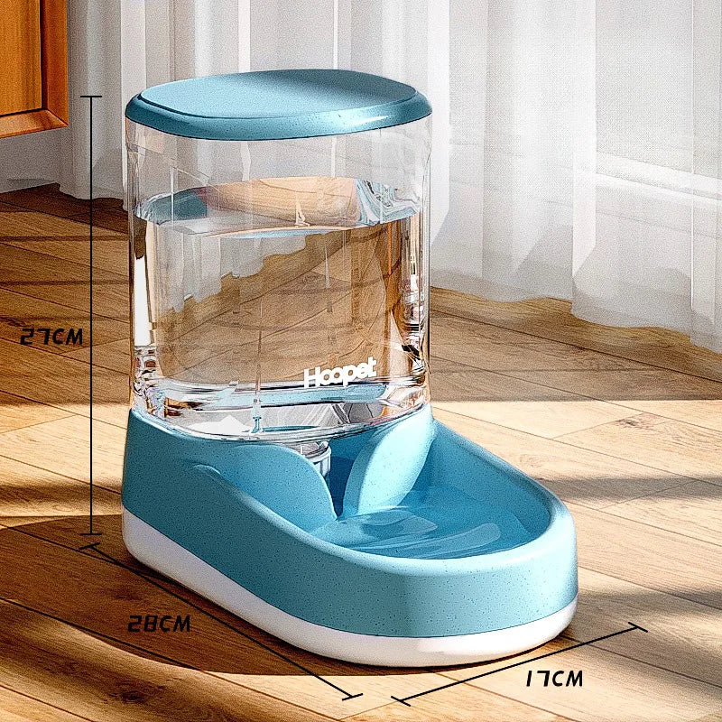 HOOPET Feeding Drinker Large Capacity Automatic Pet Supplies Wet Dry Dog Cat Feeder Drinking Bowl Dog Food Bowl Pet Supplies Drinker Blue