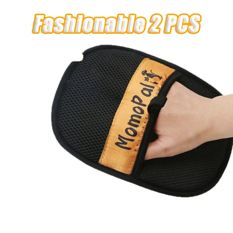 Electrostatic Pet Grooming Glove for Dogs & Cats – Reusable Washable Bidirectional Shedding & Massage Glove, 24×16 cm / 24×26 cm (9.45×6.30 in / 9.45×10.24 in) Fashionable 2PCS