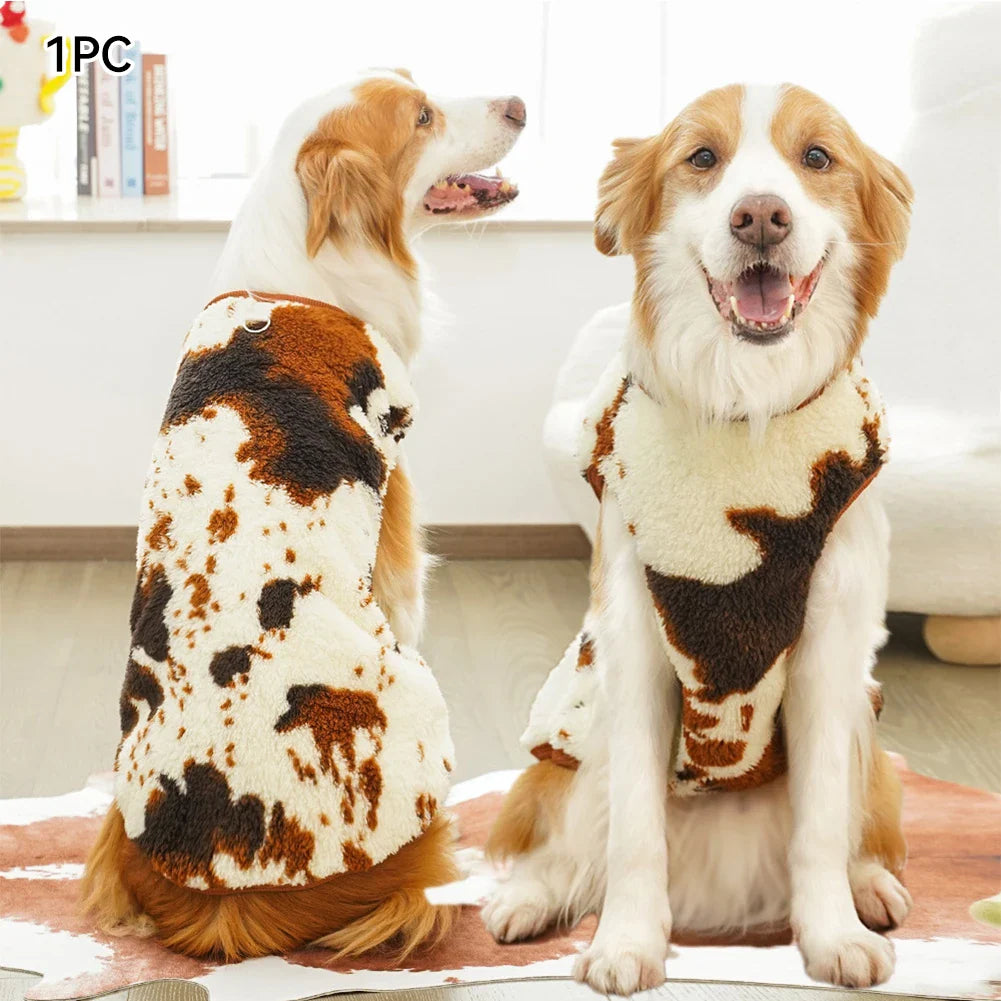 Warm Flannel Dog & Cat Winter Coat Jacket - Sizes M–7XL (2.5–35 kg / 5.5–77 lb) Brown Yak