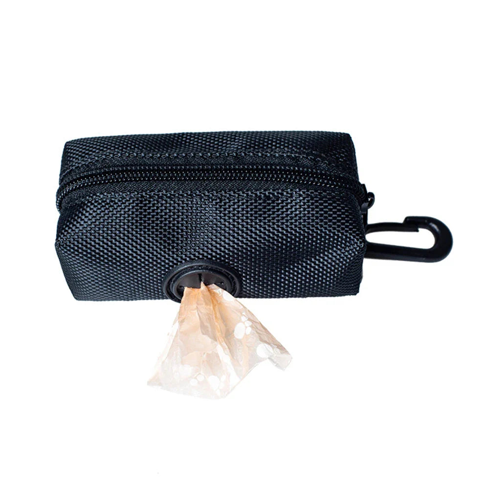 Portable Pet Waste Bag Dispenser — 1-Pack Dog Poop Bag Holder for Walks & Travel Black