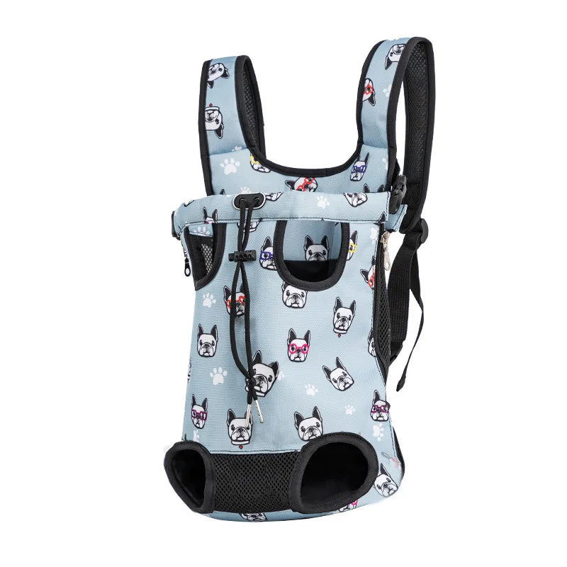 Breathable Camouflage Mesh Dog Carrier Backpack — Adjustable Pet Backpack for Small Dogs up to 22 lb (10 kg) Upgraded Dog