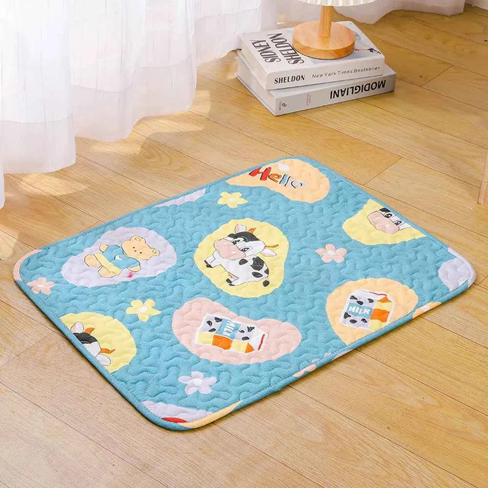 Cooling Pet Mat – Moisture-Proof Sofa Cushion blue dairy cow