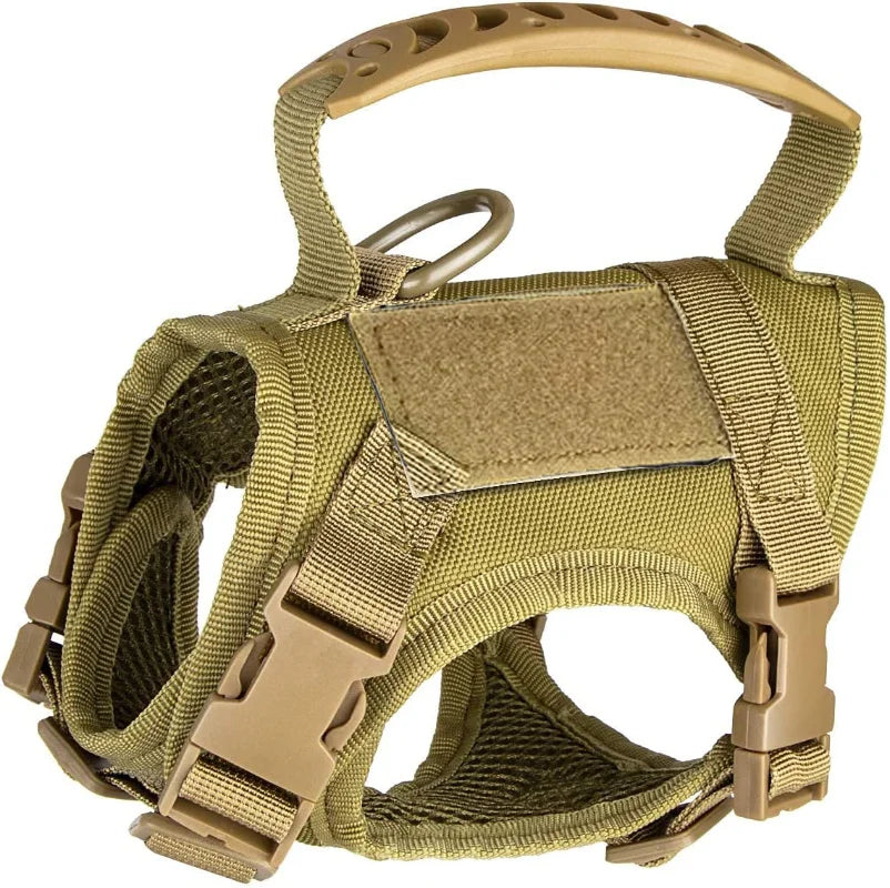 Tactical Harness Vest Dog Harness Leash Set for Small Dogs Training Easy Control Vest Pet Chest Strap Accessories for Puppy Cat L