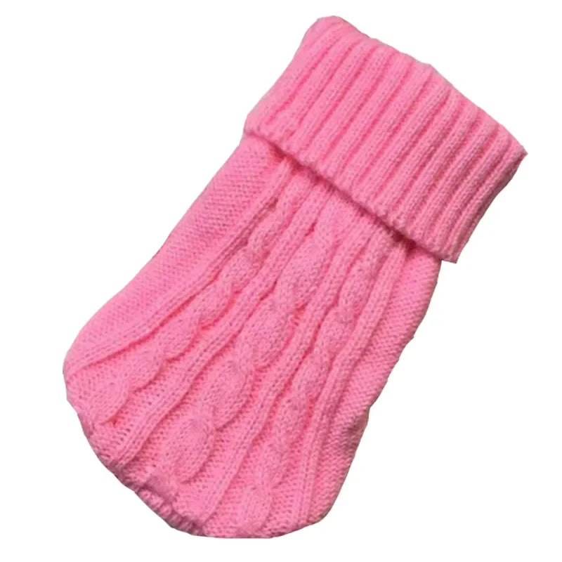 Knitted Winter Dog Sweater for Small & Medium Dogs, Chihuahua & Yorkie Puppy Pullover Pink