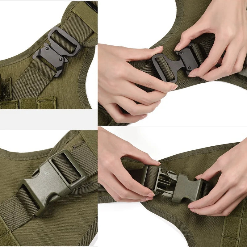 Tactical Military Vest Pet German Shepherd Golden Retriever Tactical Training Dog Harness and Leash Set For All Breeds Dogs