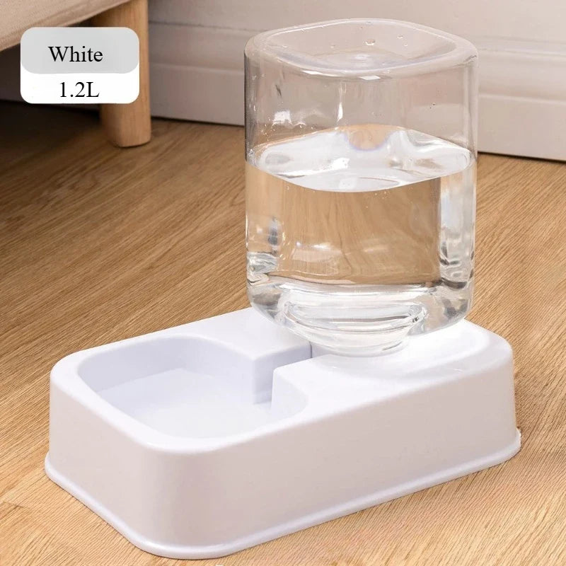 Automatic Cat and Dog Feeder with Drinker - Pet Food Bowl and Drinker Set,Smart Portion Control for Cat and Dog,Without Battery 1set-1pc water bowl