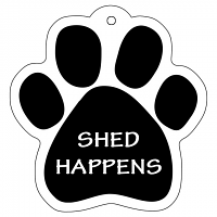 Dog & Cat Paw Keychains Shed Happens
