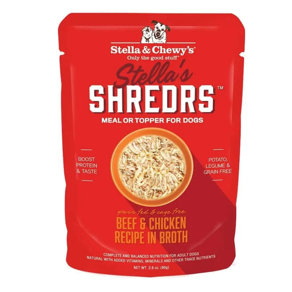 Shreds Recipes in Broth Dog Food Pouch Beef & Chicken