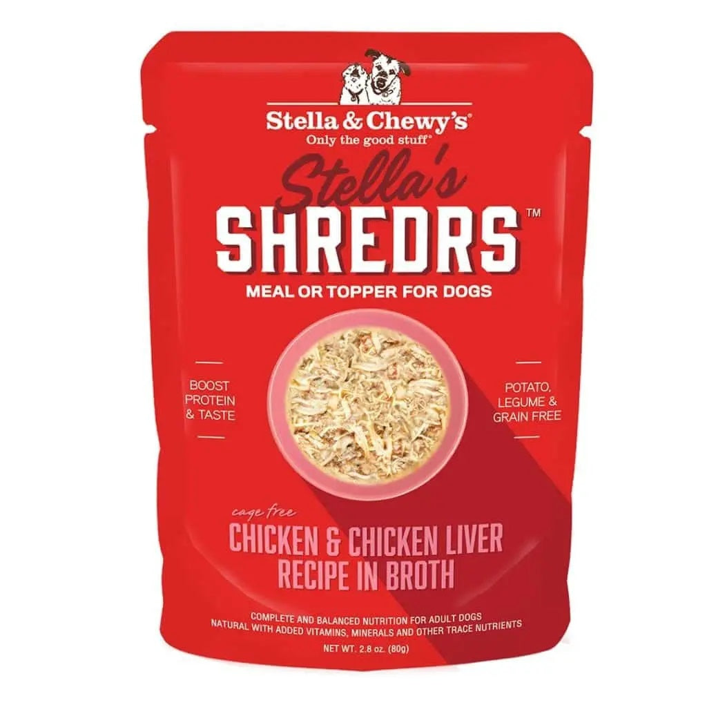Shreds Recipes in Broth Dog Food Pouch Chicken & Liver